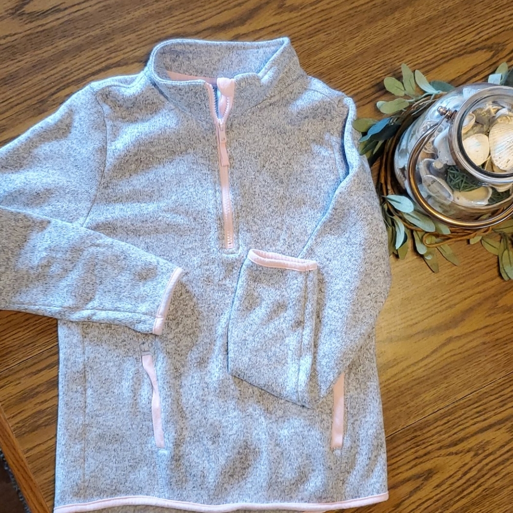 ATHLETIC WORKS GIRLS QUARTER ZIP SWEATSHIRT